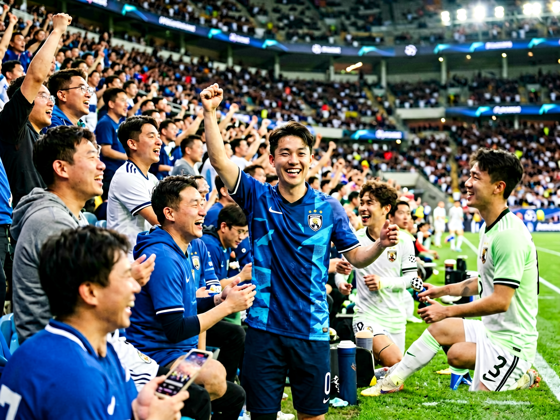 足球场观众席热烈氛围
